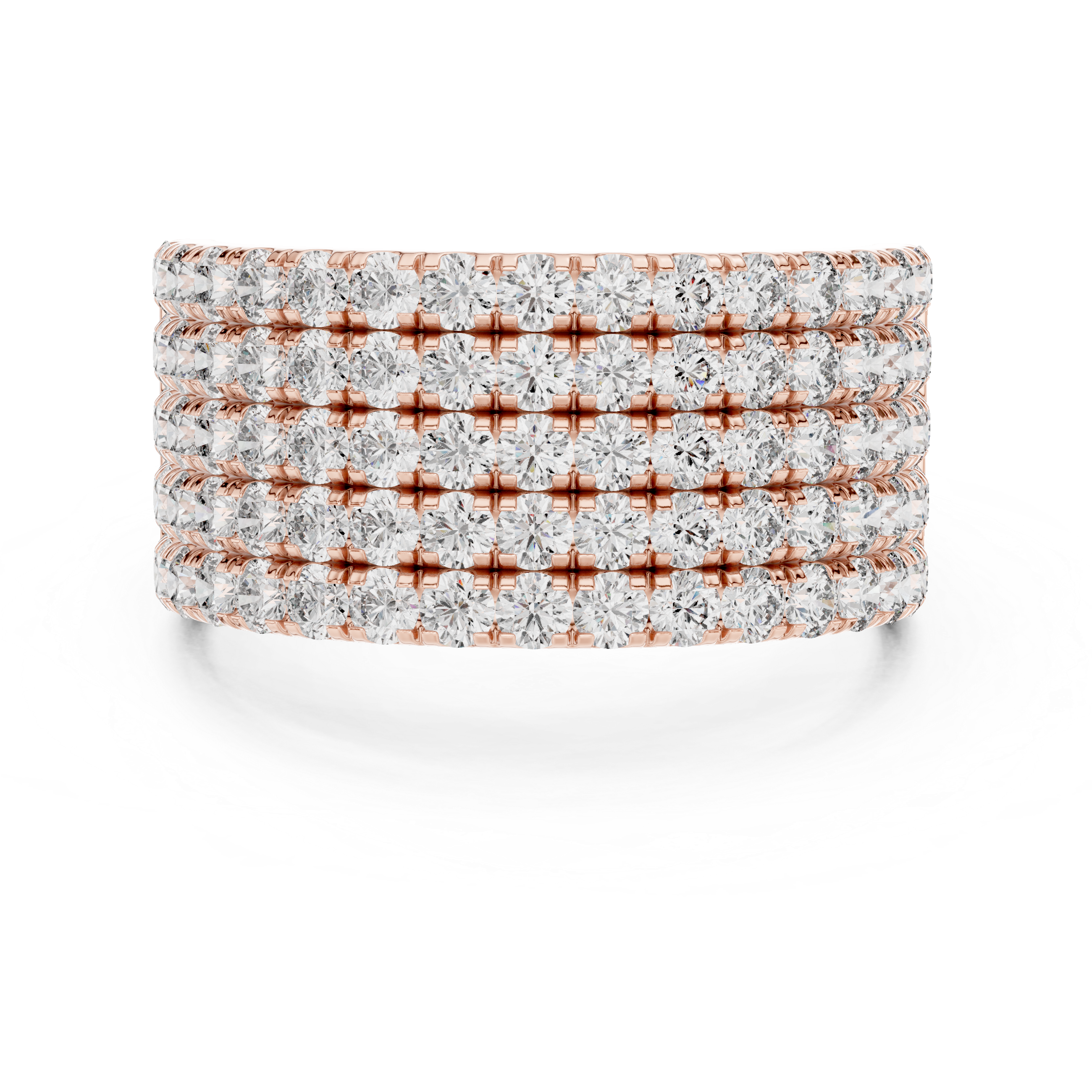 Multi-Row Diamond Pavé Statement Ring