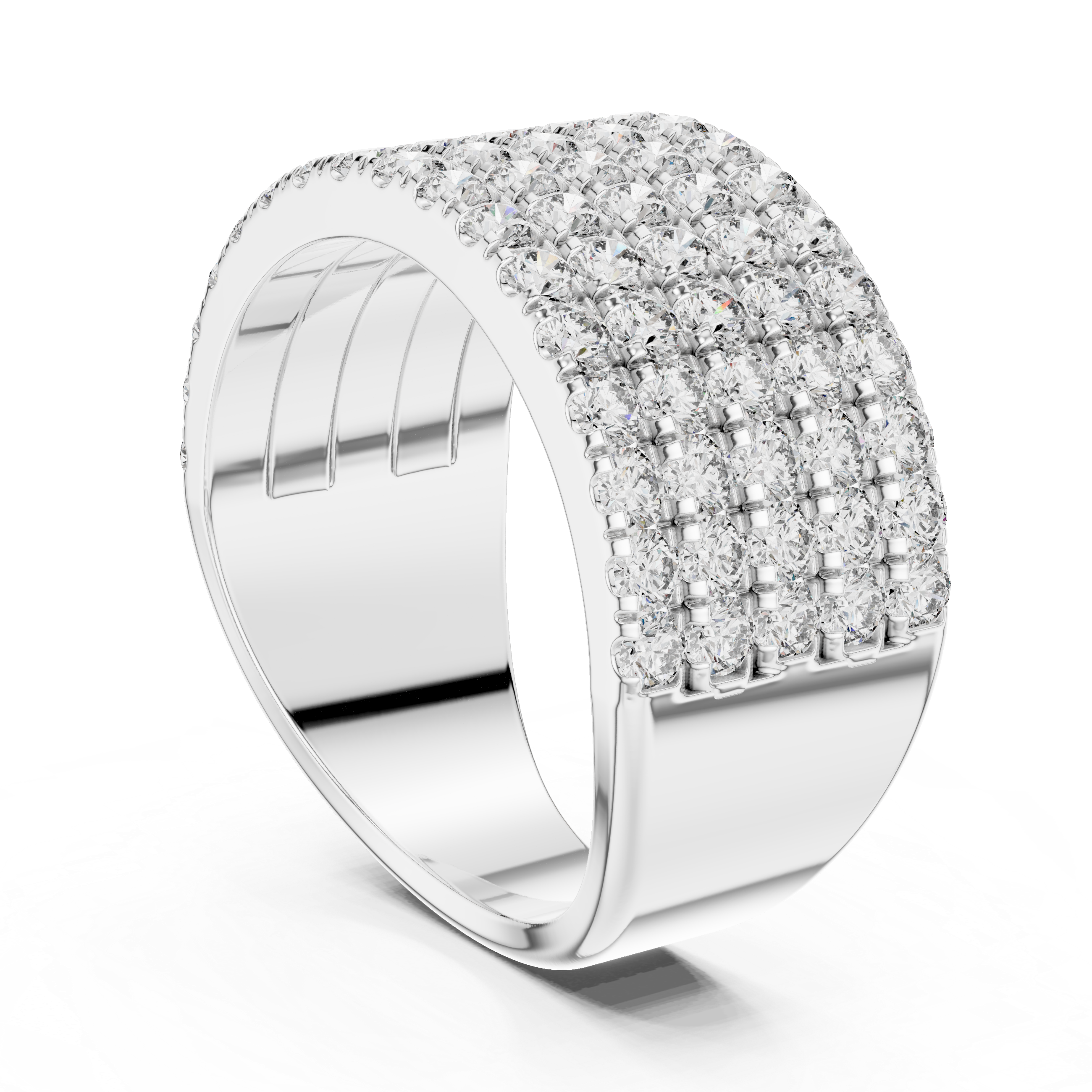 Multi-Row Diamond Pavé Statement Ring