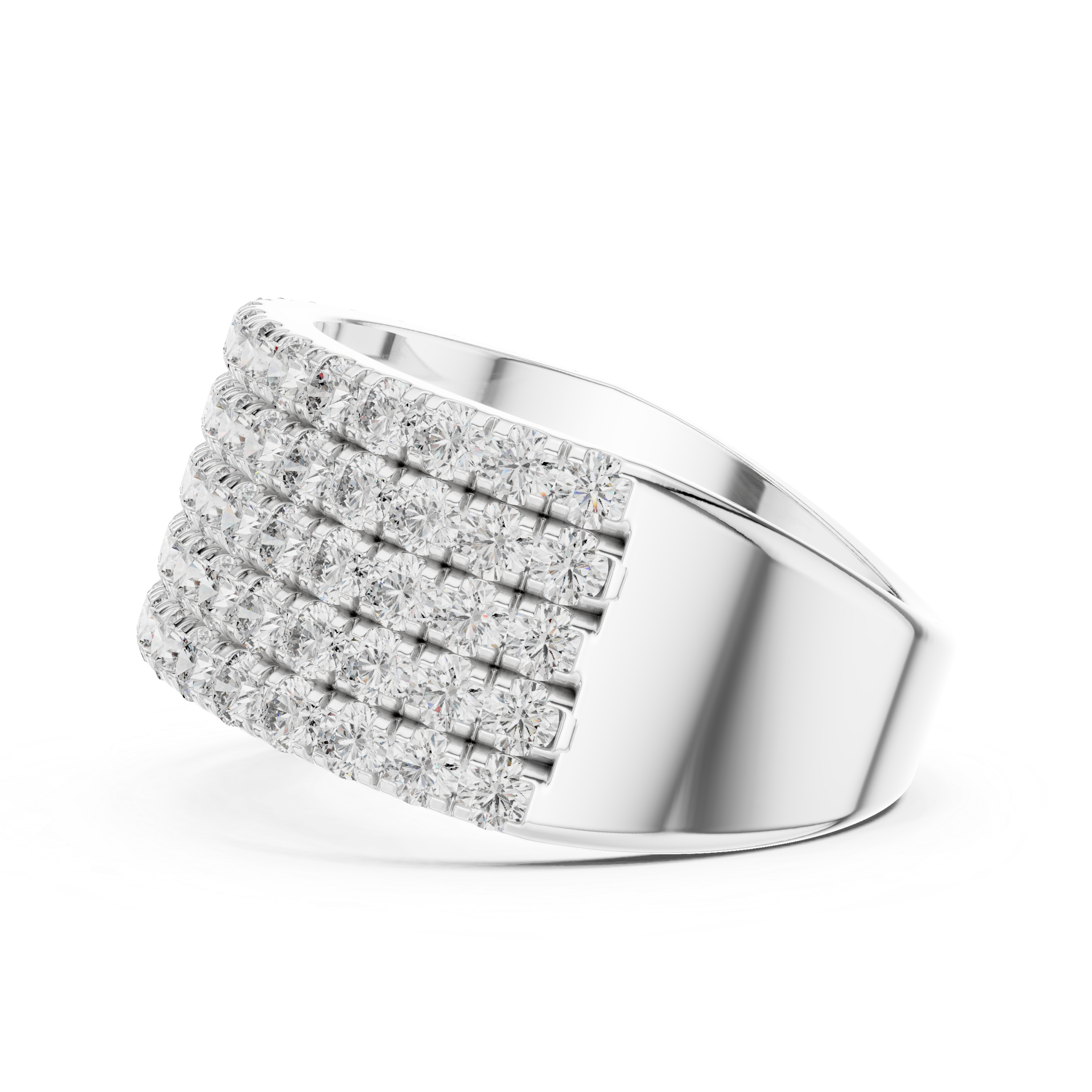 Multi-Row Diamond Pavé Statement Ring