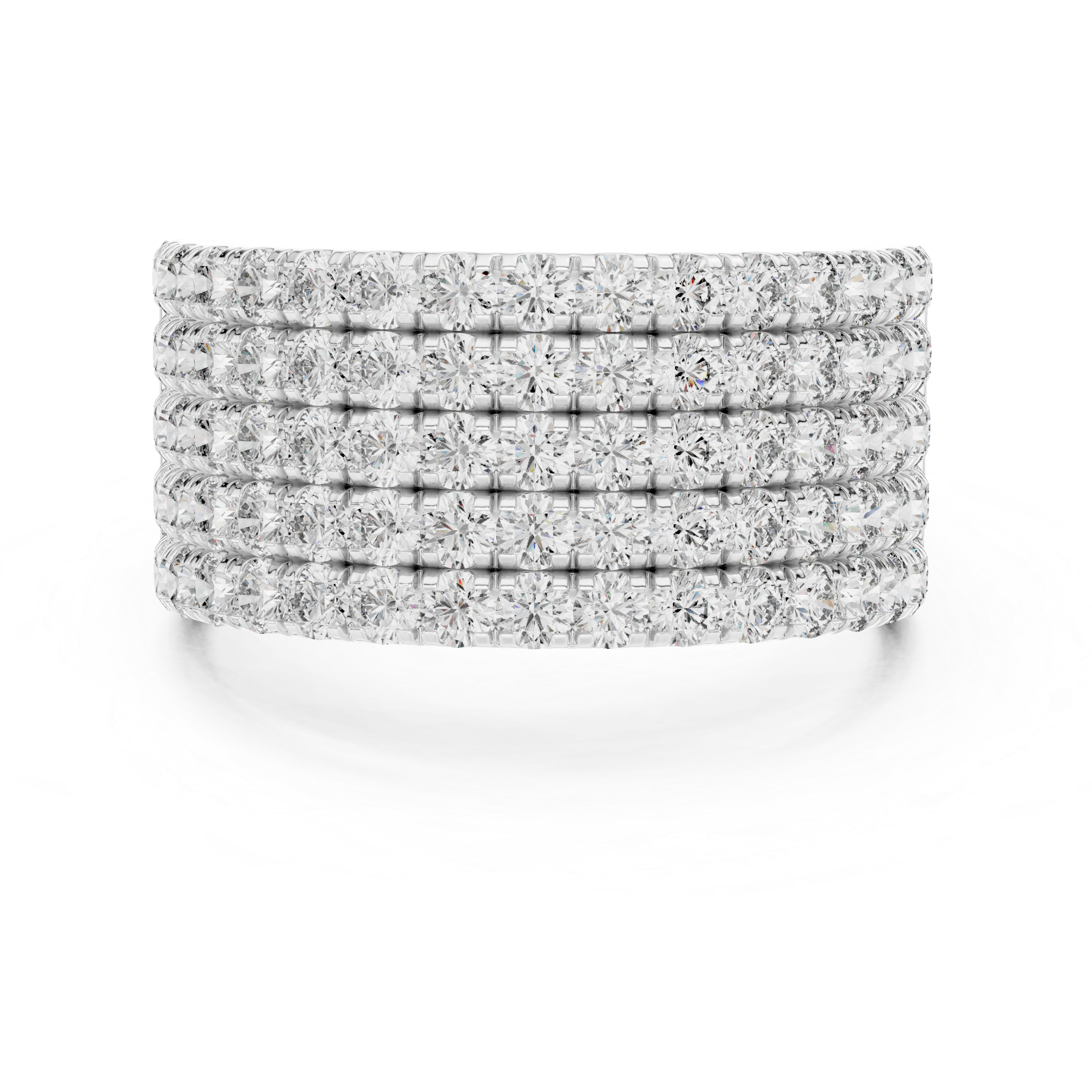 Multi-Row Diamond Pavé Statement Ring
