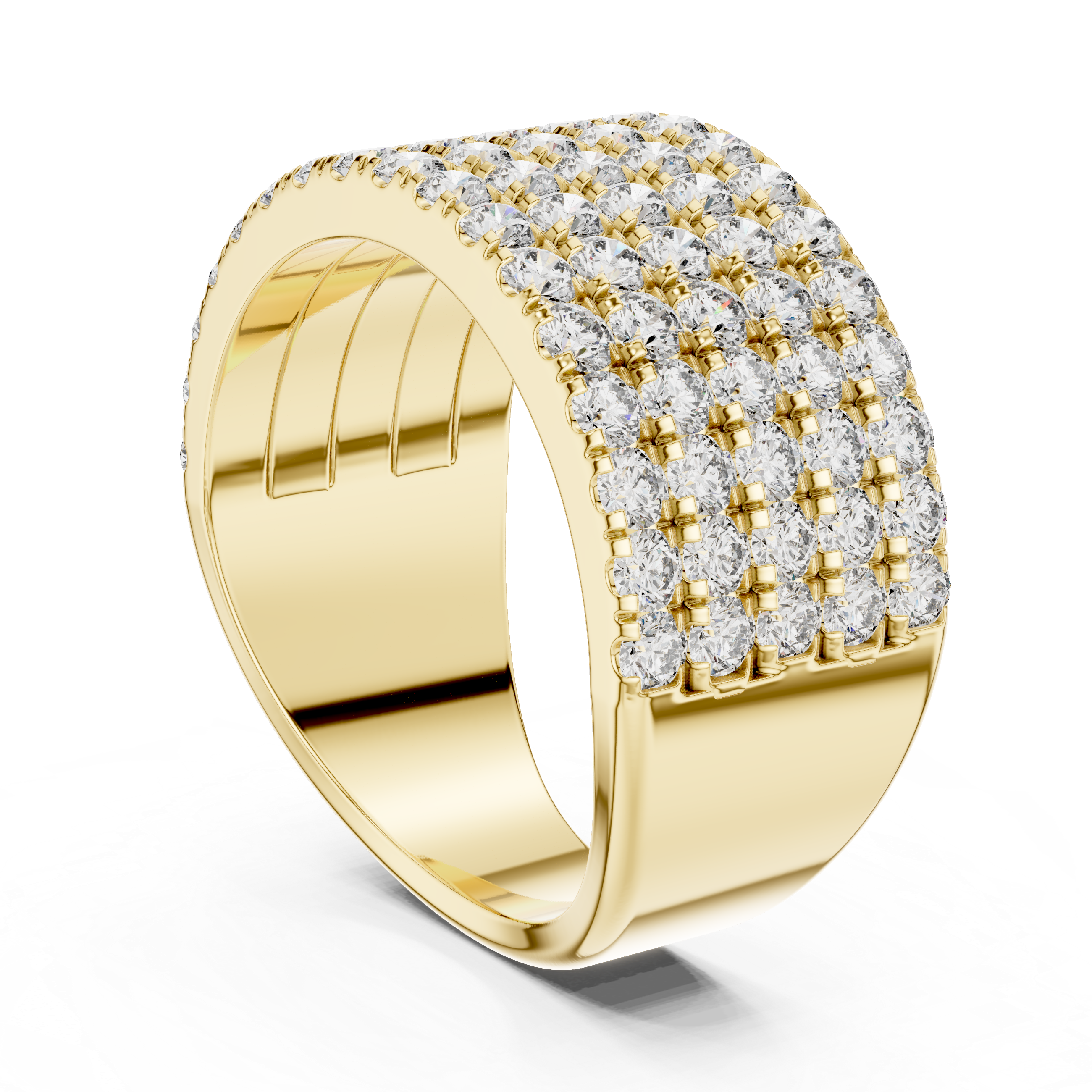 Multi-Row Diamond Pavé Statement Ring