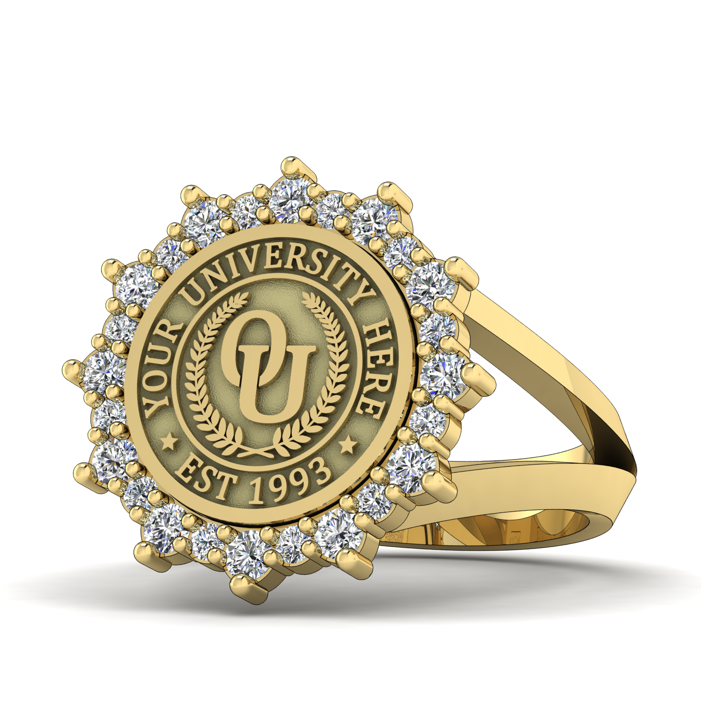 Attraente | V-Frame Band Custom College Ring