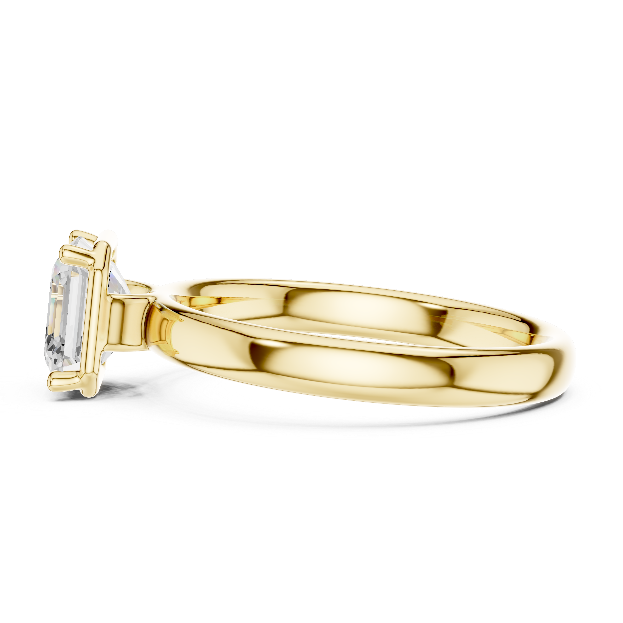 Asscher Cut Solitaire Ring – Classic Minimal Prong Setting