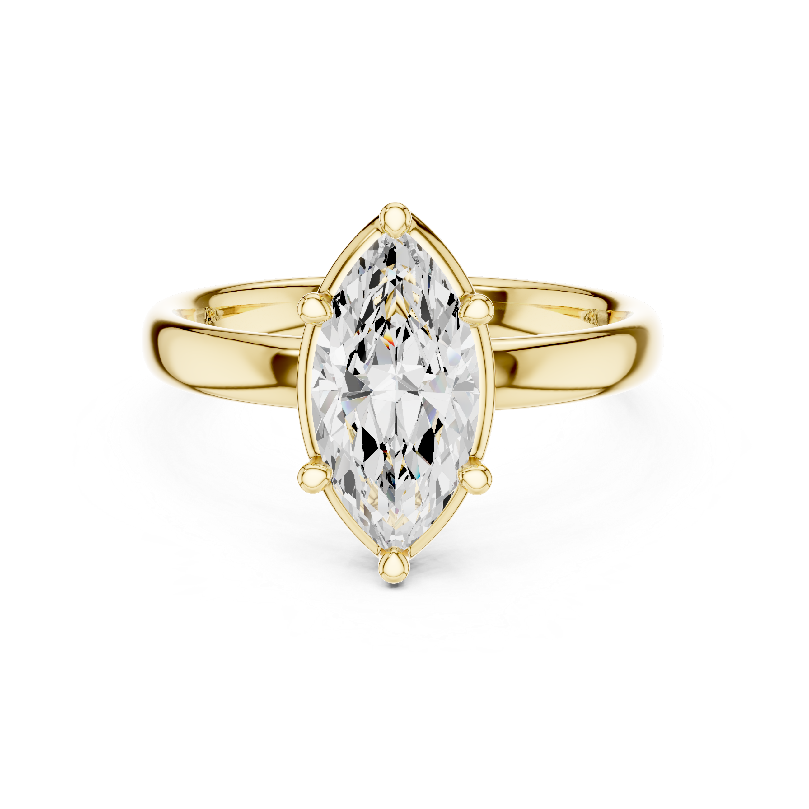 Marquise Cut Solitaire Ring – Elegant and Elongated Design