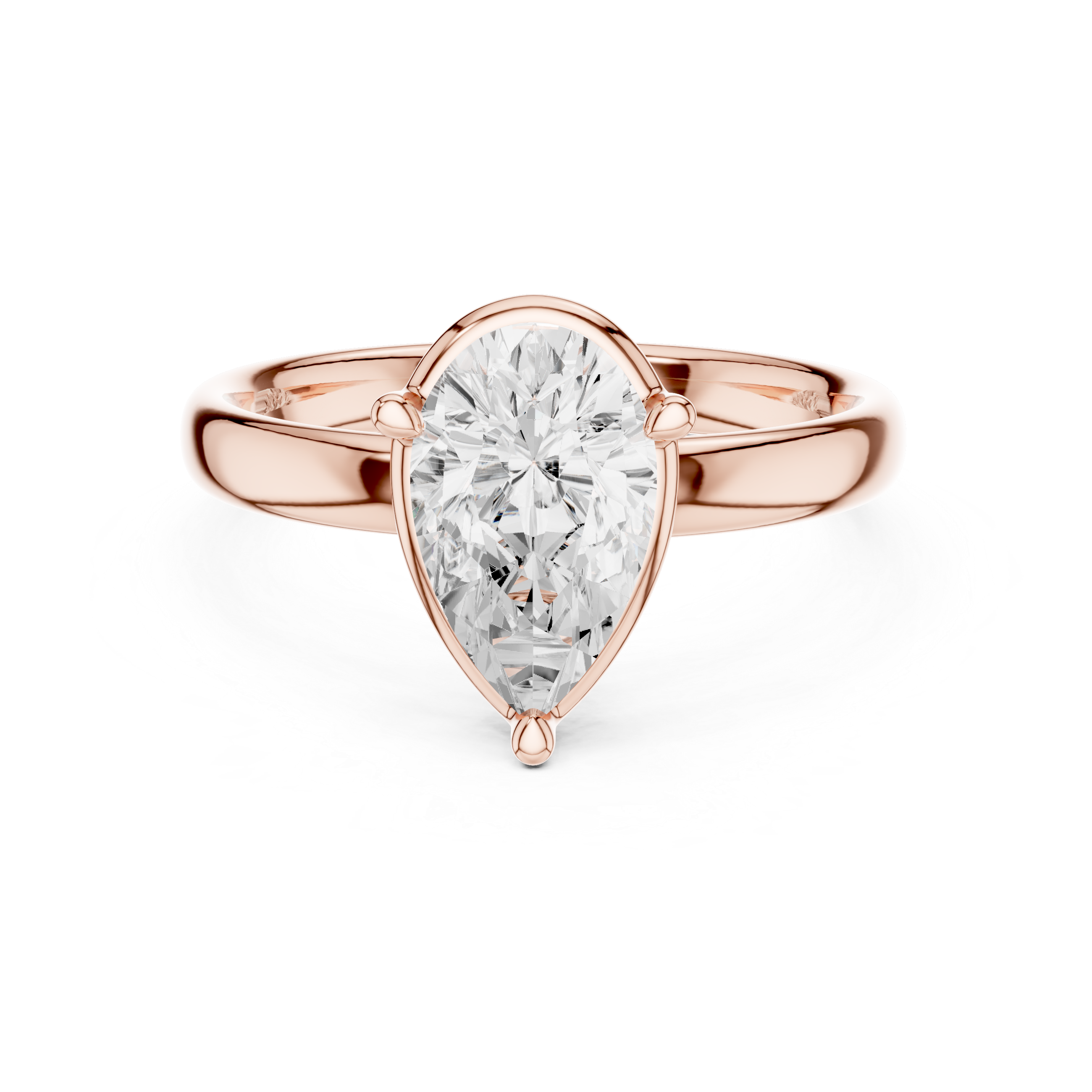 Pear Cut Solitaire Ring – Elegant Minimal Classic Design