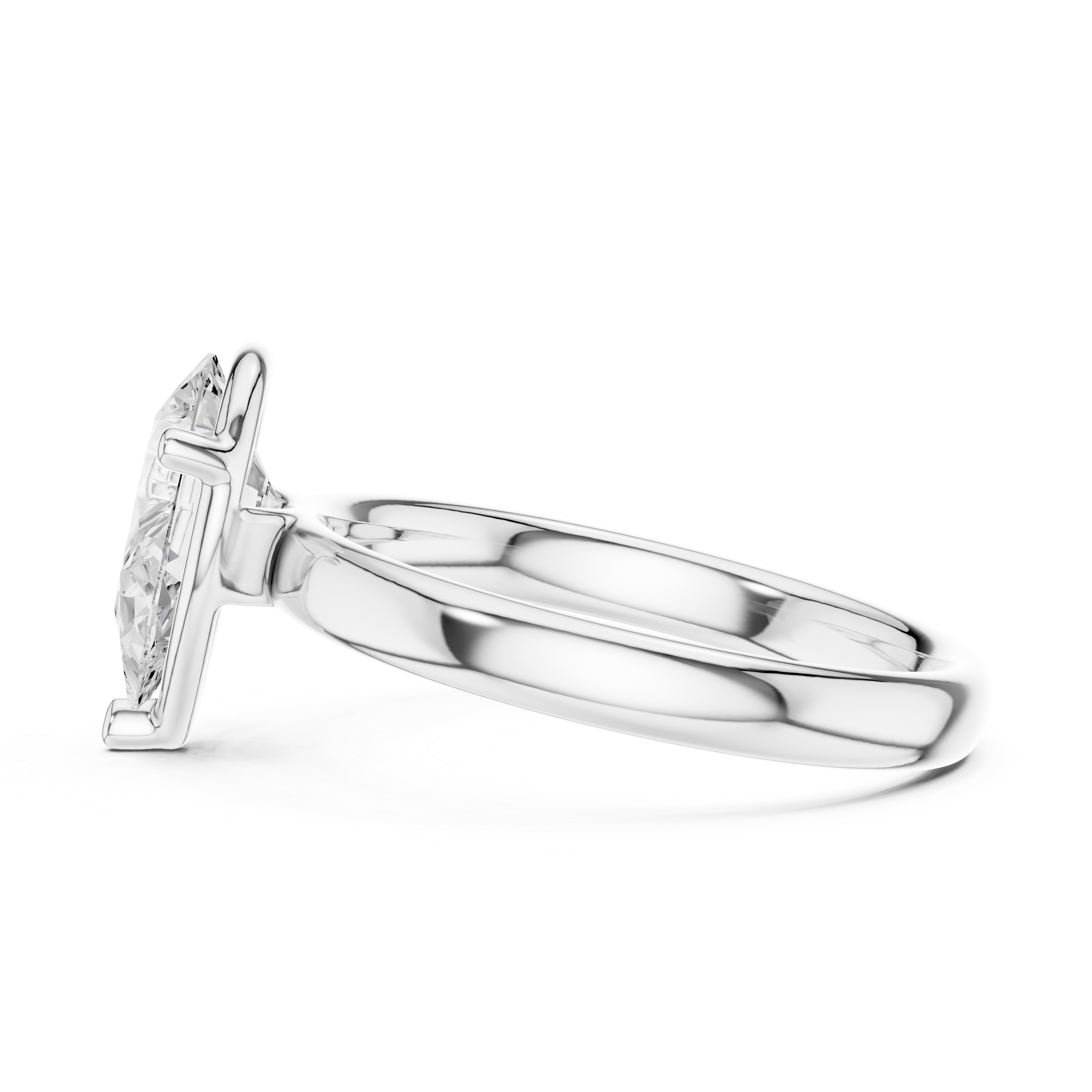 Pear Cut Solitaire Ring – Elegant Minimal Classic Design