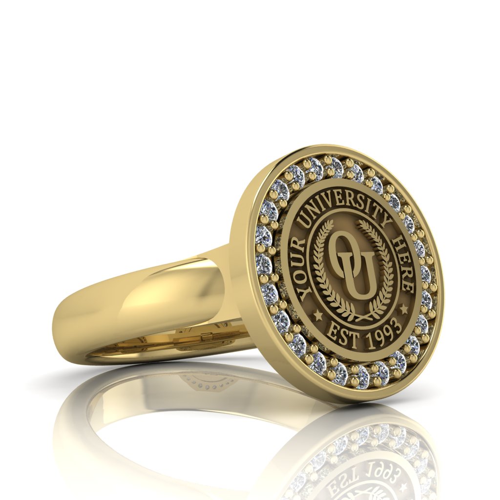 Agonisch | Classic Dome Band Custom Collage Ring