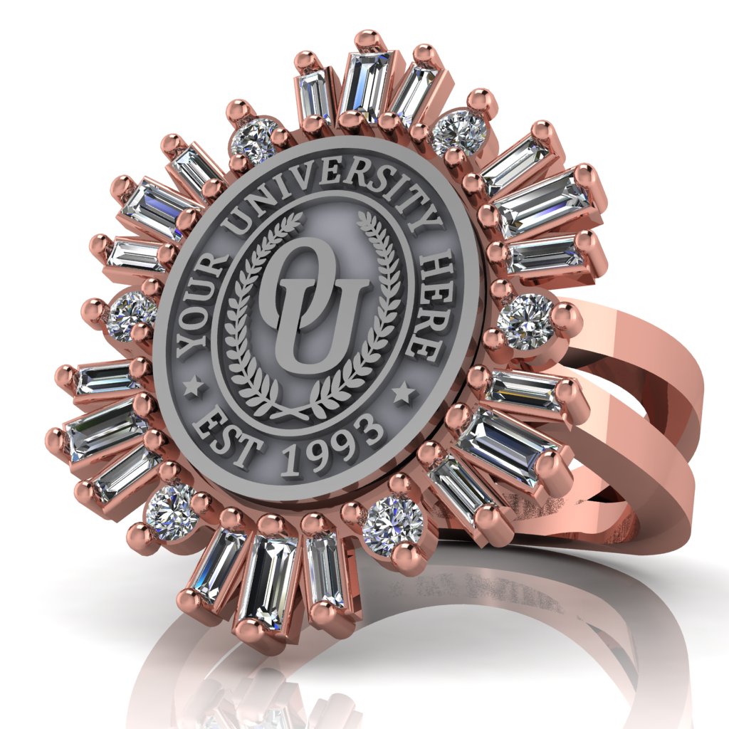 Tramontana Oval | Knife Edge Band Custom Collage Ring