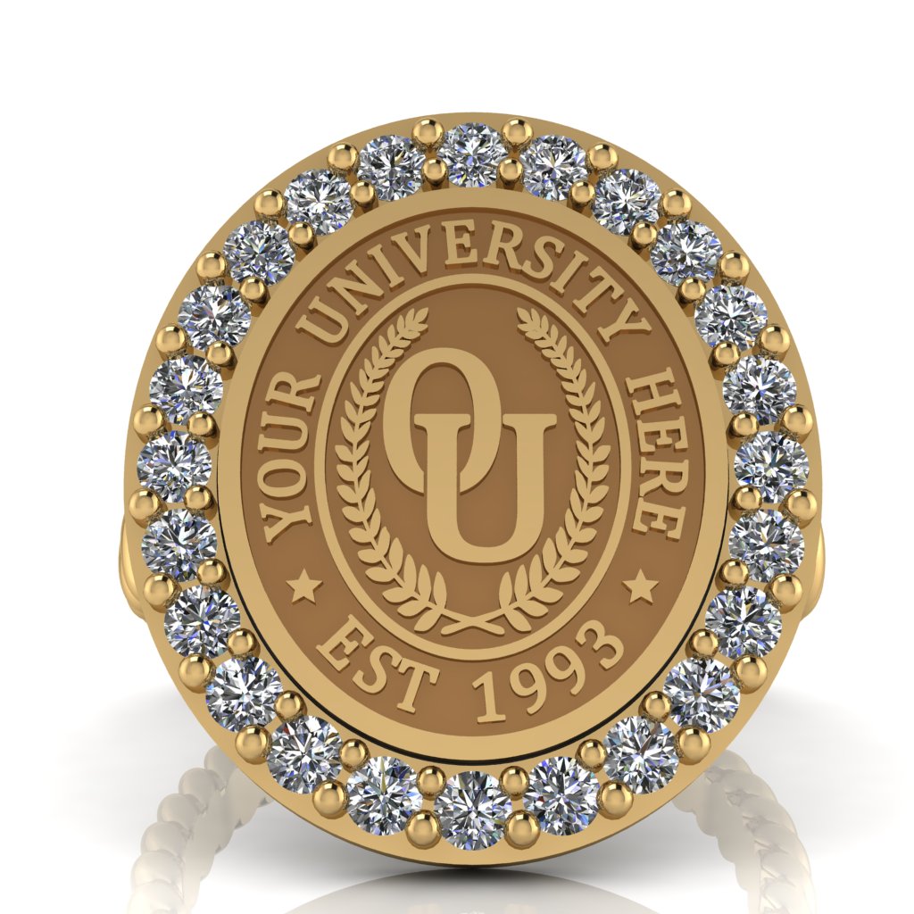 Circum Oval | Rope Core Band Custom Collage Ring