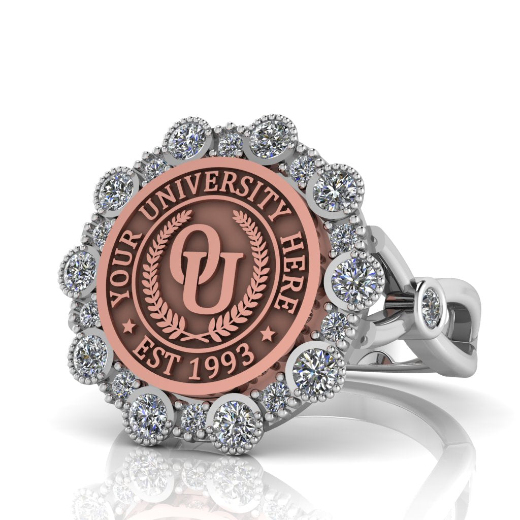 Belgi | Infinity Bezel Band Custom College Ring