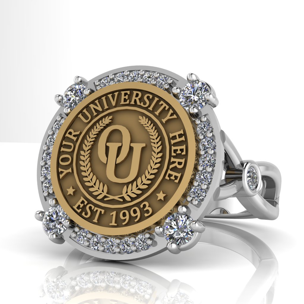 Voir | Infinity Bezel Band Custom College Ring