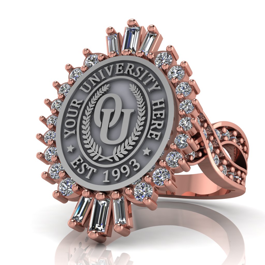 Seren Oval | Infinity Pave Band Custom Collage Ring