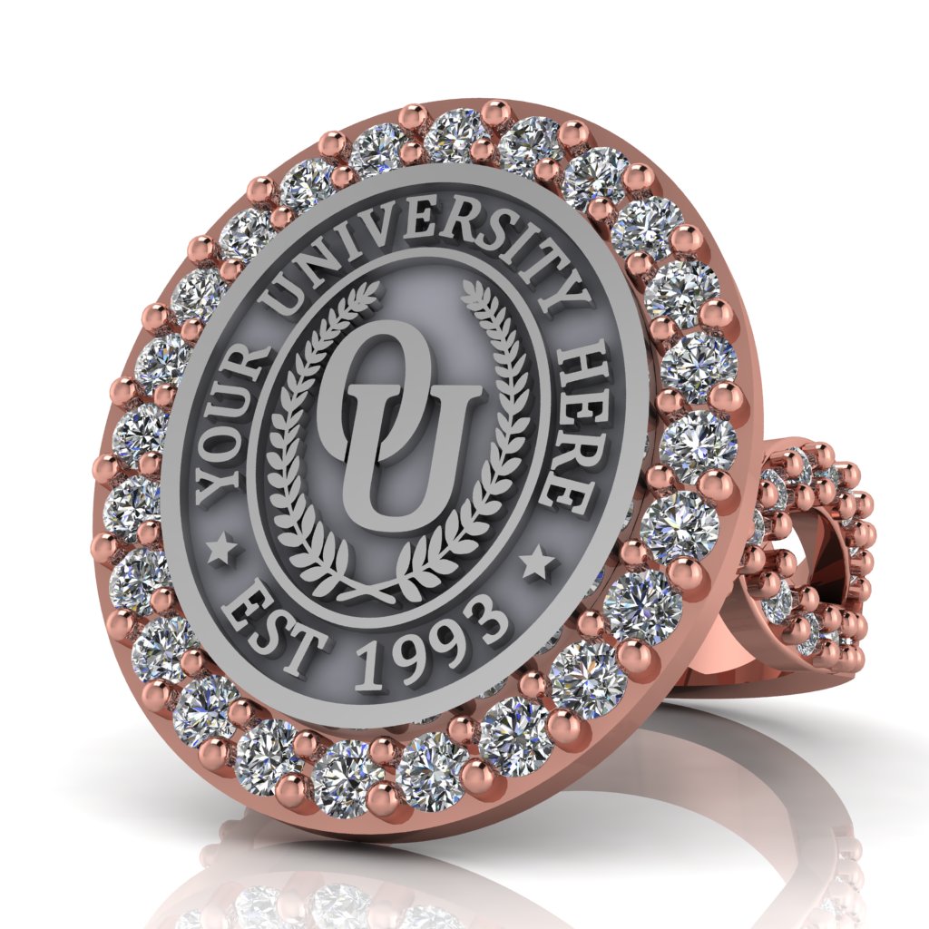 Circum Oval | Infinity Pave Band Custom Collage Ring