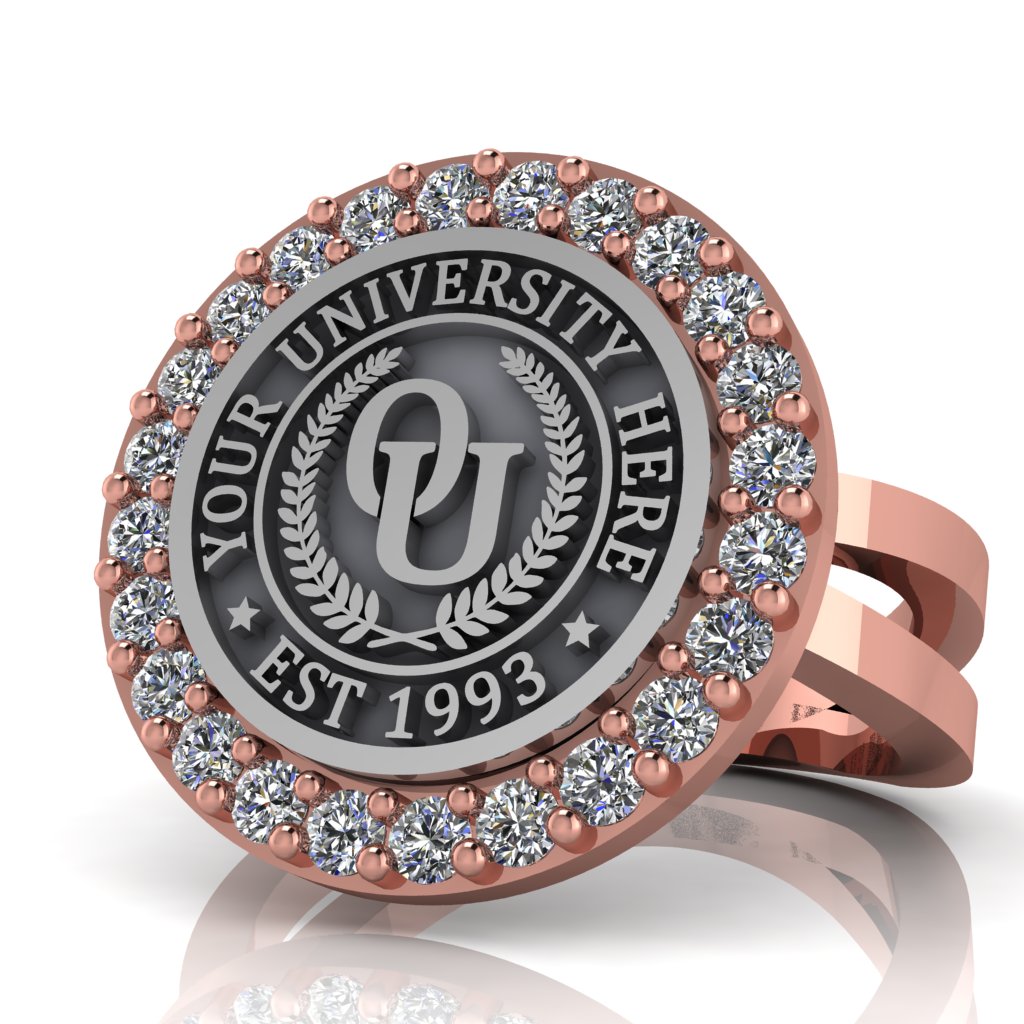 Circum | Knife Edge Band Custom Collage Ring