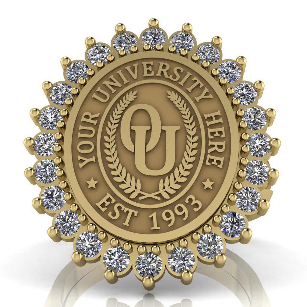 Serku Oval | V-Frame Band Custom Collage Ring