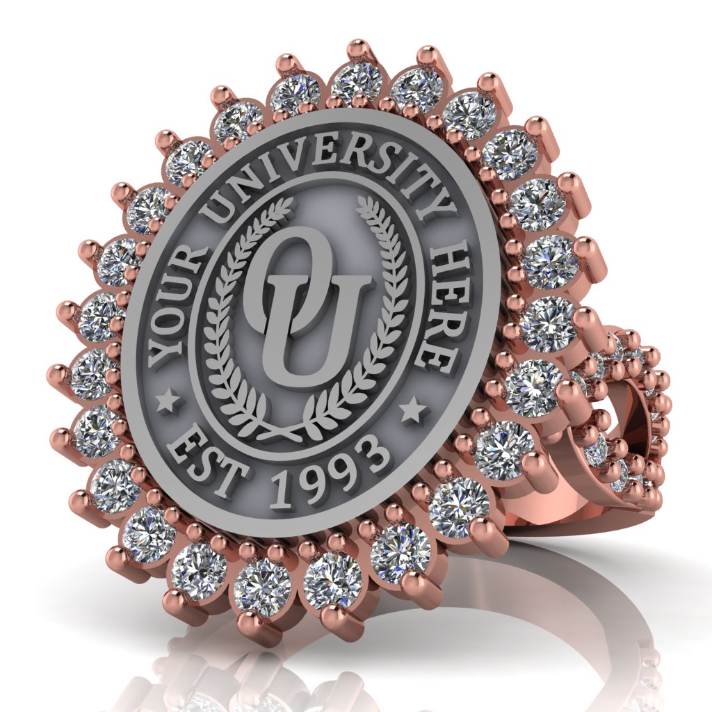 Serku Oval | Infinity Pave Band Custom Collage Ring