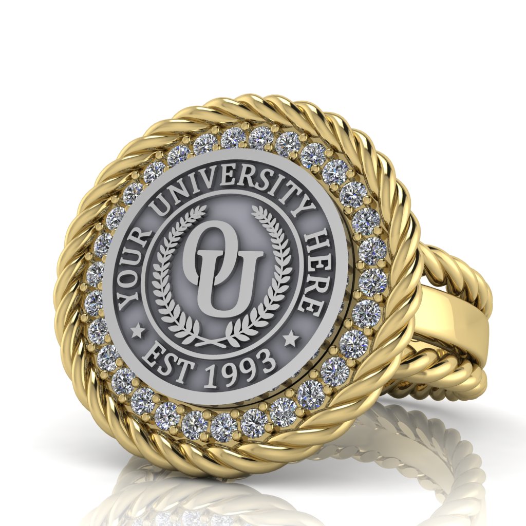 Arrecerat | Rope Edge Band Custom Collage Ring