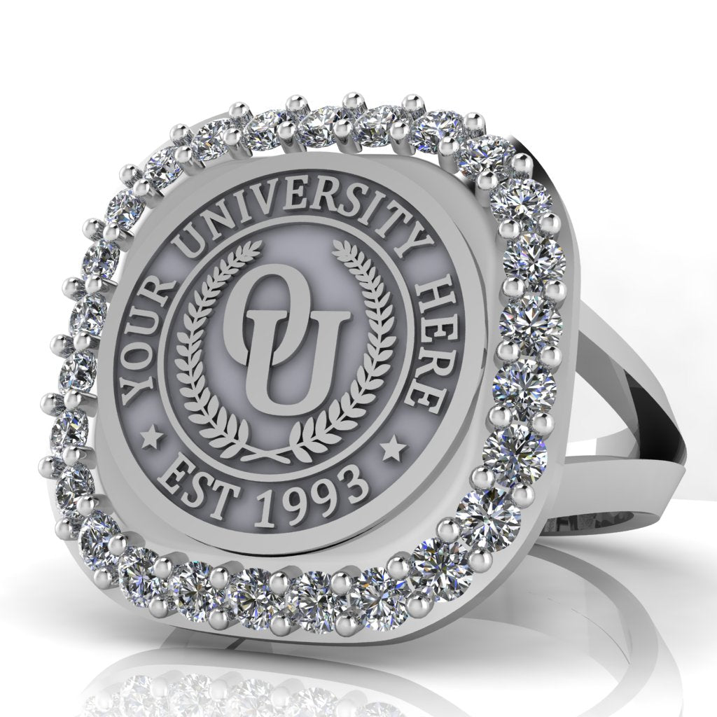 Radius | V-Frame Band Custom College Ring