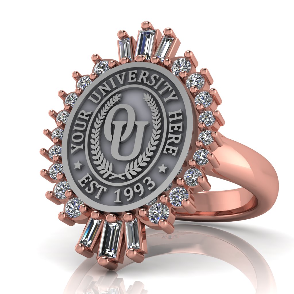 Seren Oval | Classic Dome Band Custom Collage Ring