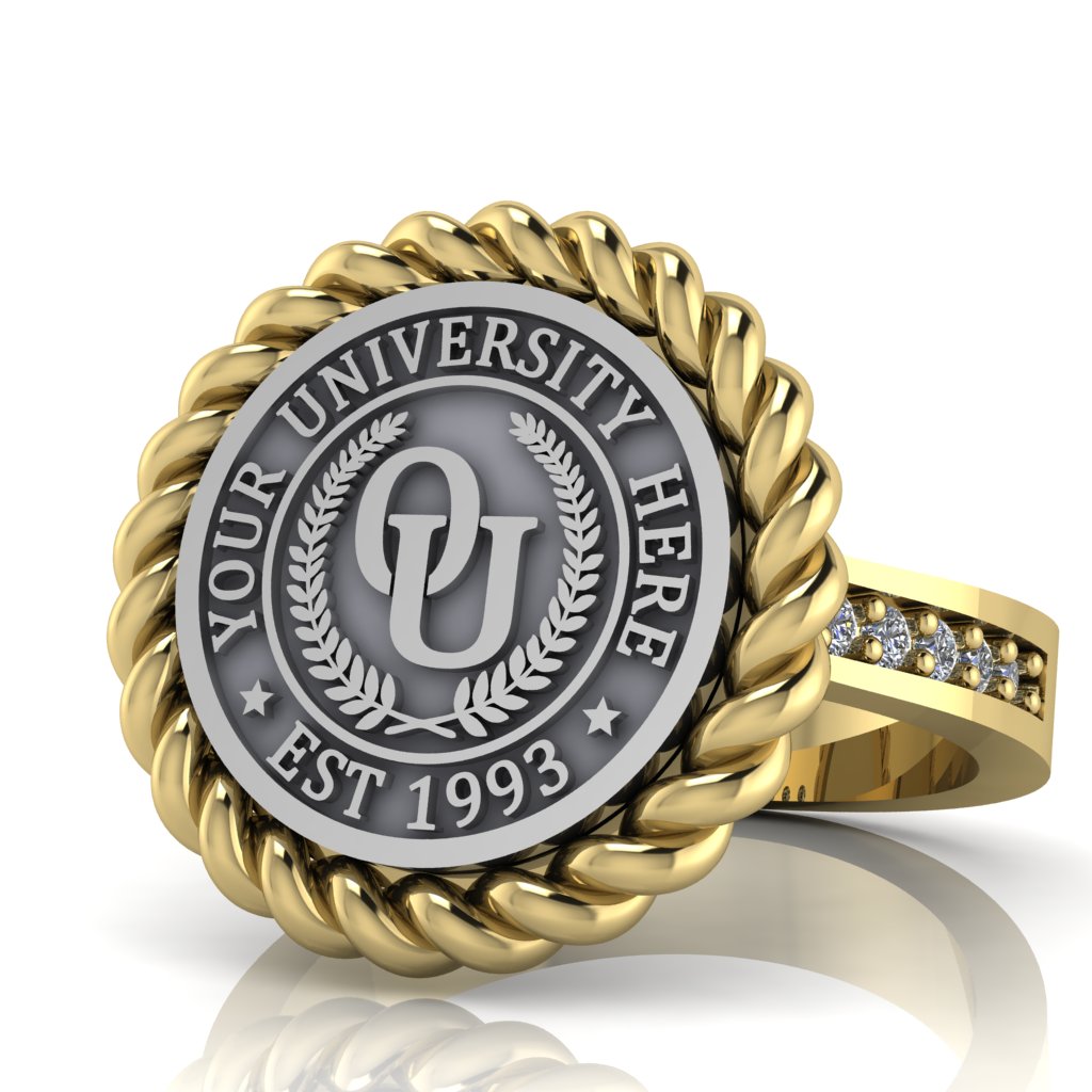 Lubid | Channel Core Band Custom Collage Ring