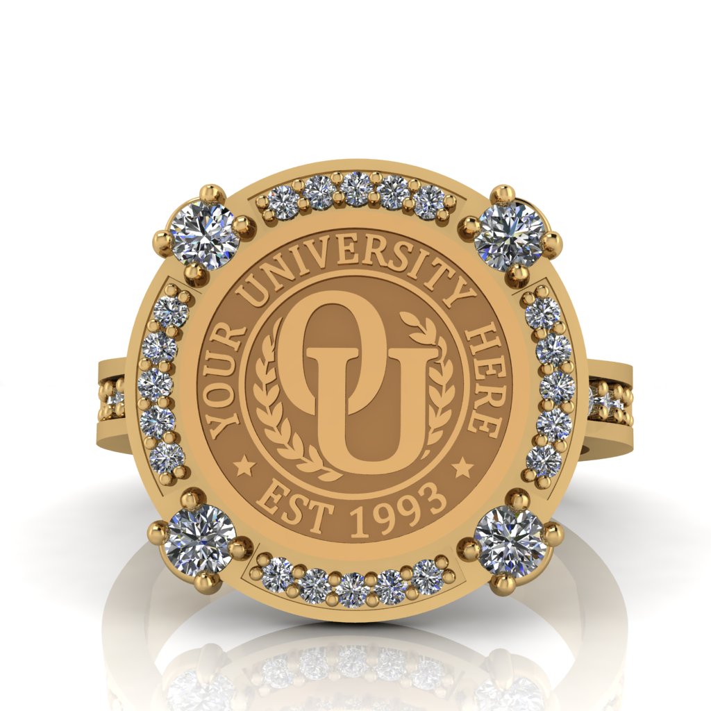 F-Sparkles | Channel Core Band Custom Collage Ring