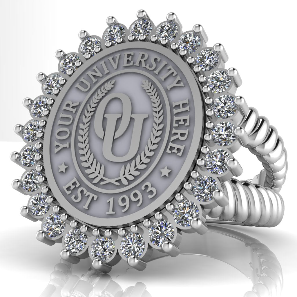 Serku Oval | V-Rope Band Custom College Ring