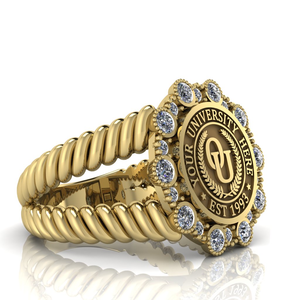 Belgi | V-Rope Band Custom Collage Ring