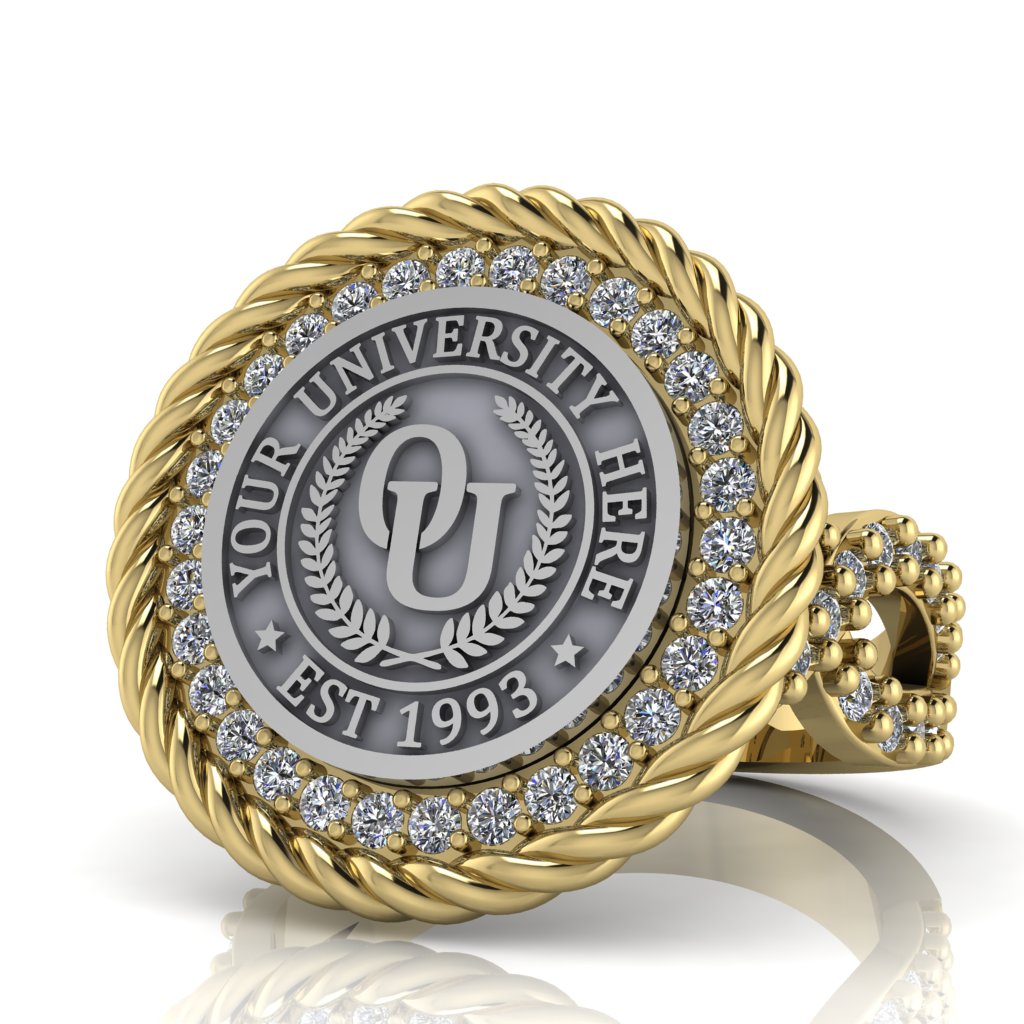 Arrecerat | Infinity Pave Band Custom Collage Ring