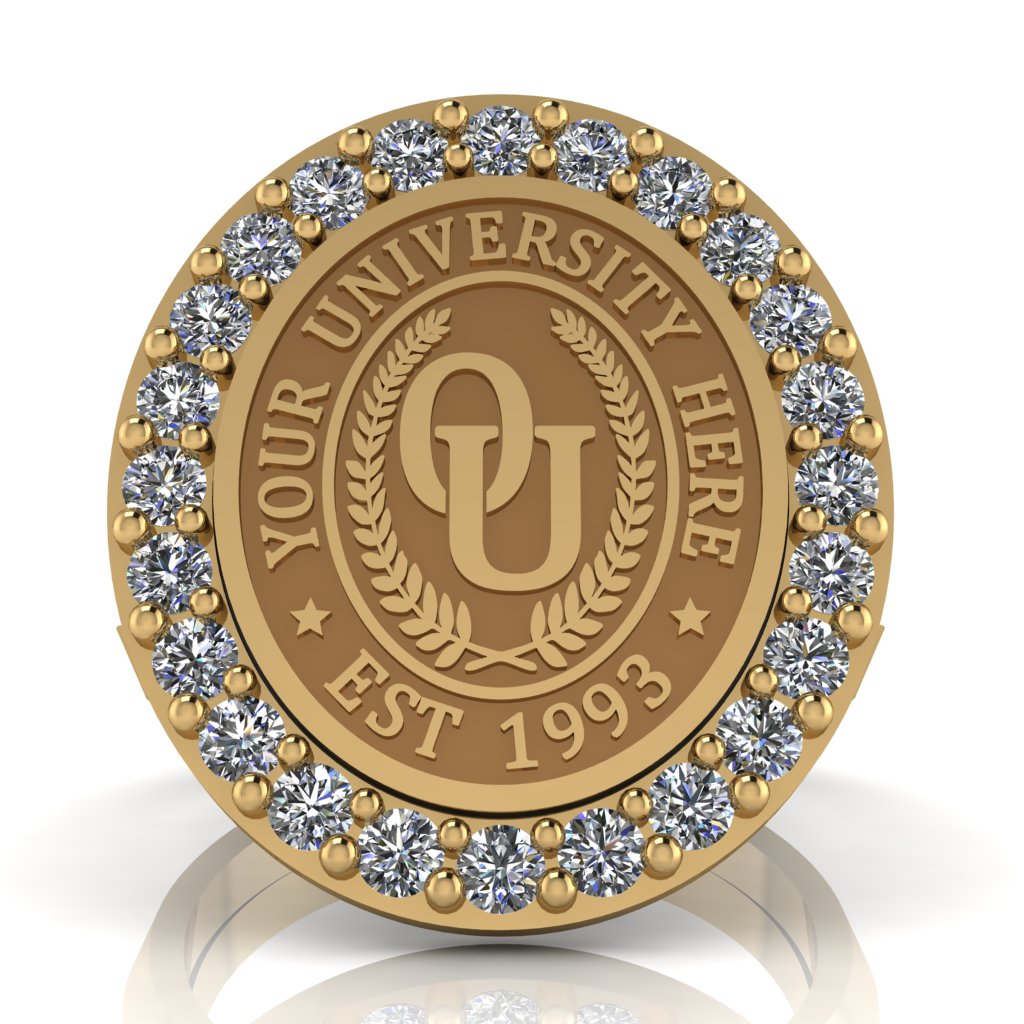 Circum Oval | V-Frame Band Custom Collage Ring