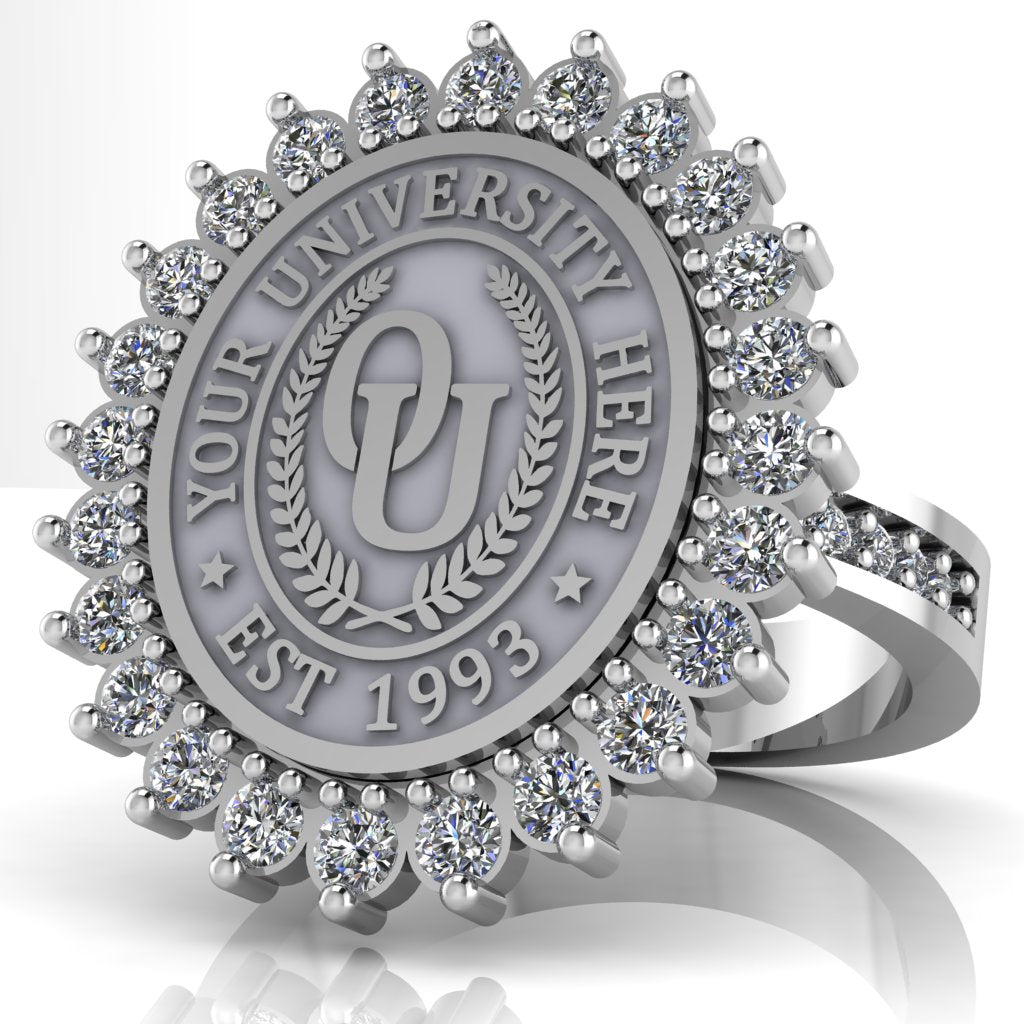 Serku Oval | Channel Core Band Custom Collage Ring