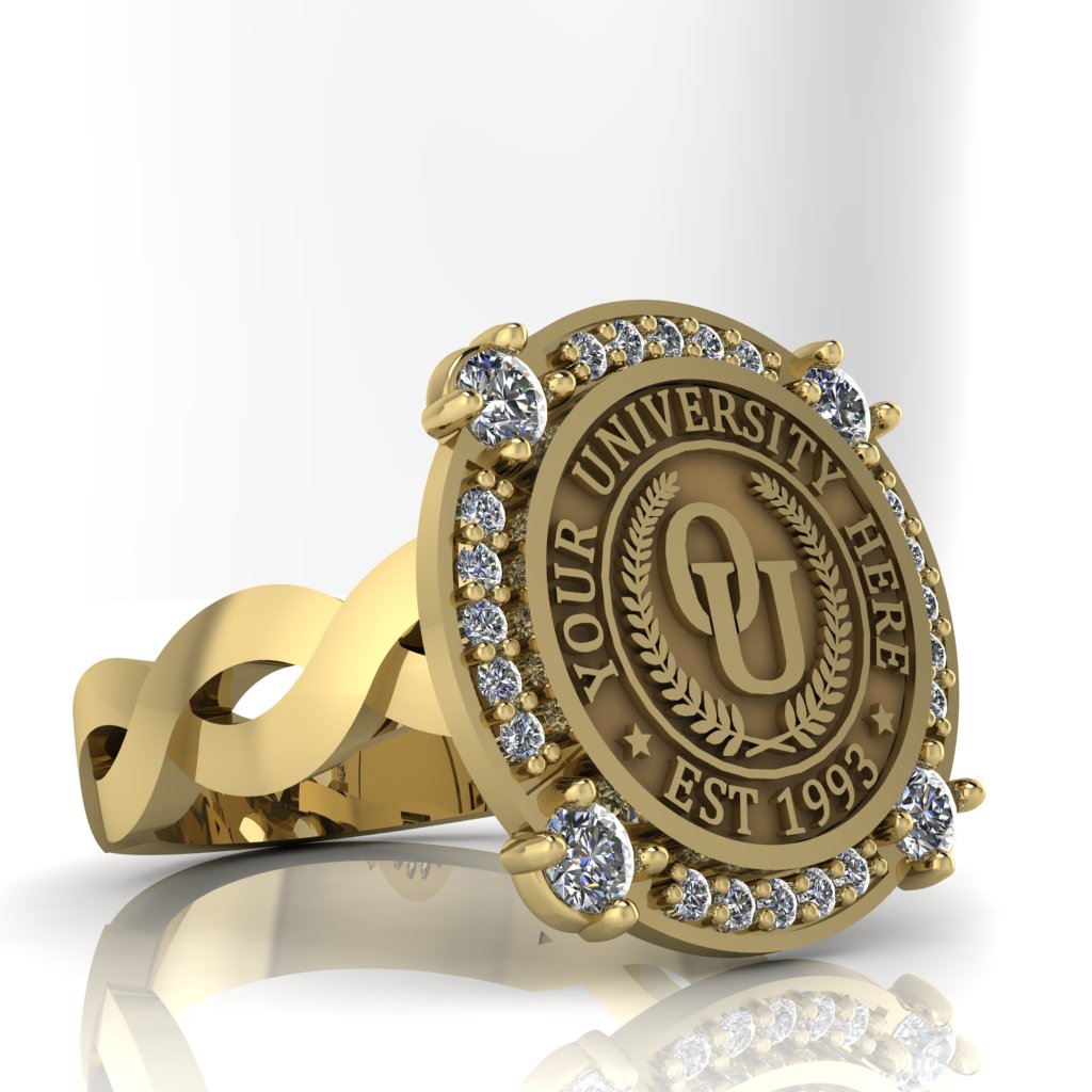 Voir | Infinity Loop Band Custom College Ring