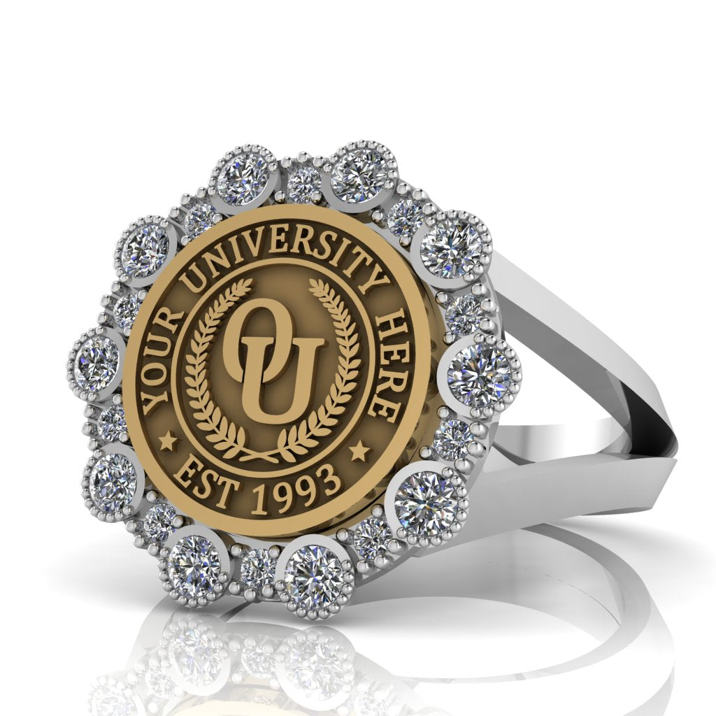 Belgi | V-Frame Band Custom College Ring