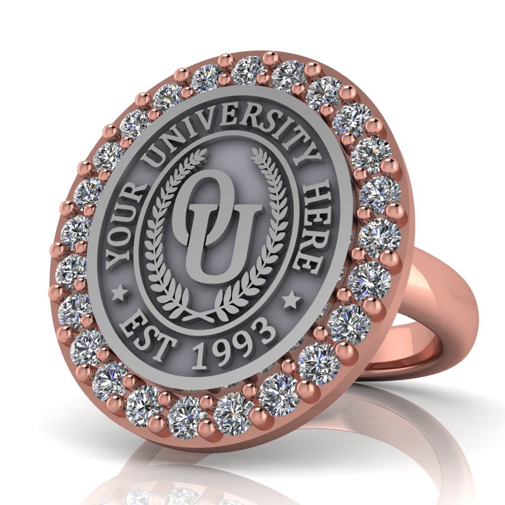 Circum Oval | Classic Dome Band Custom Collage Ring