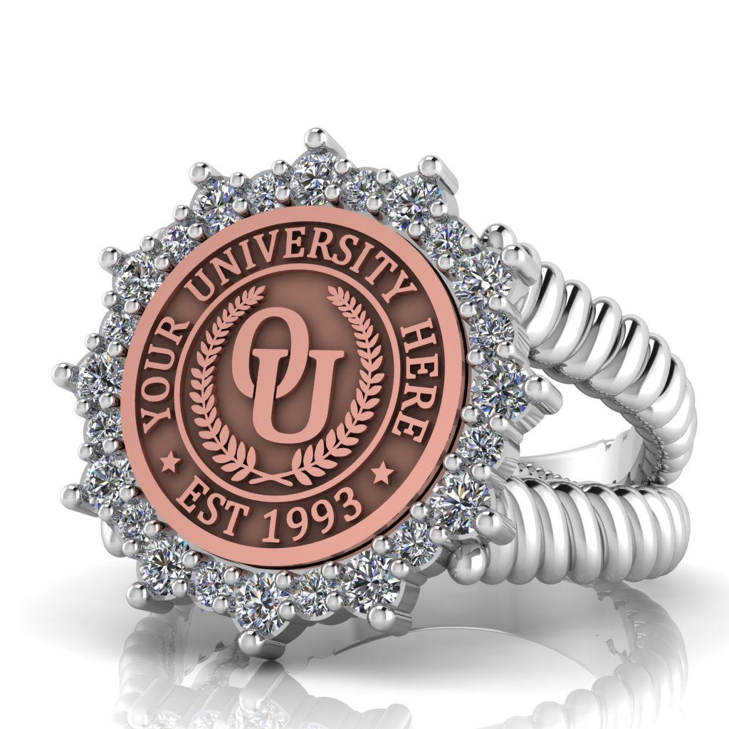 Attraente | V-Rope Band Custom College Ring