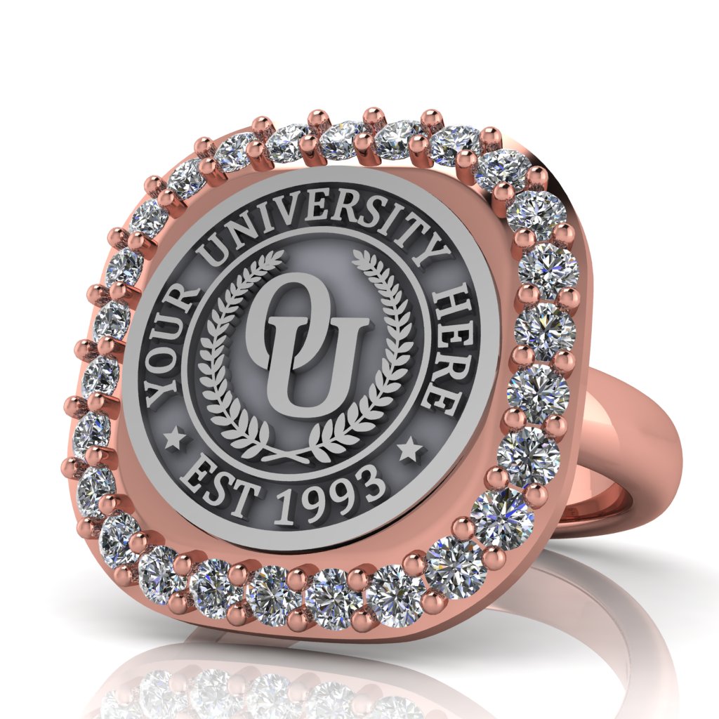 Radius | Classic Dome Band Custom Collage Ring