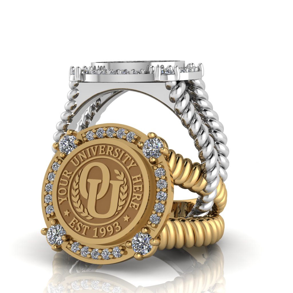 F-Sparkles | V-Rope Band Custom Collage Ring