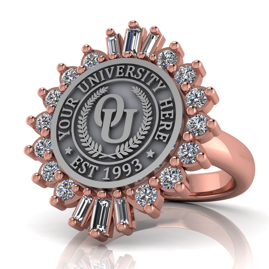 Seren | Classic Dome Band Custom Collage Ring