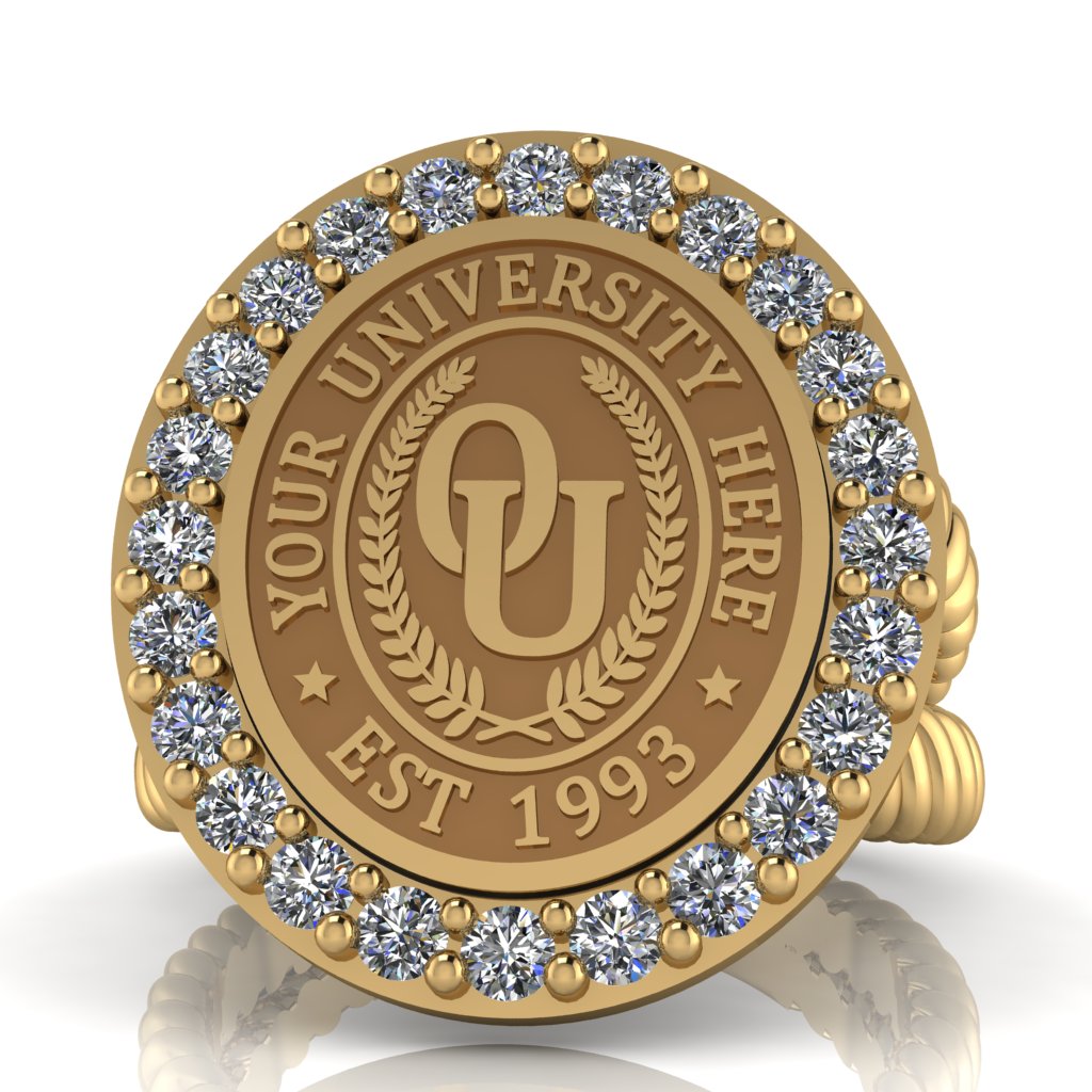 Circum Oval | V-Rope Band Custom Collage Ring