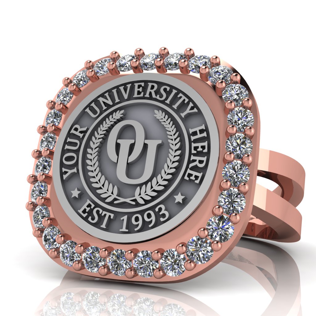 Radius | Knife Edge Band Custom Collage Ring