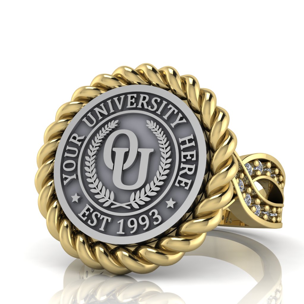 Lubid | Infinity Pave Band Custom College Ring