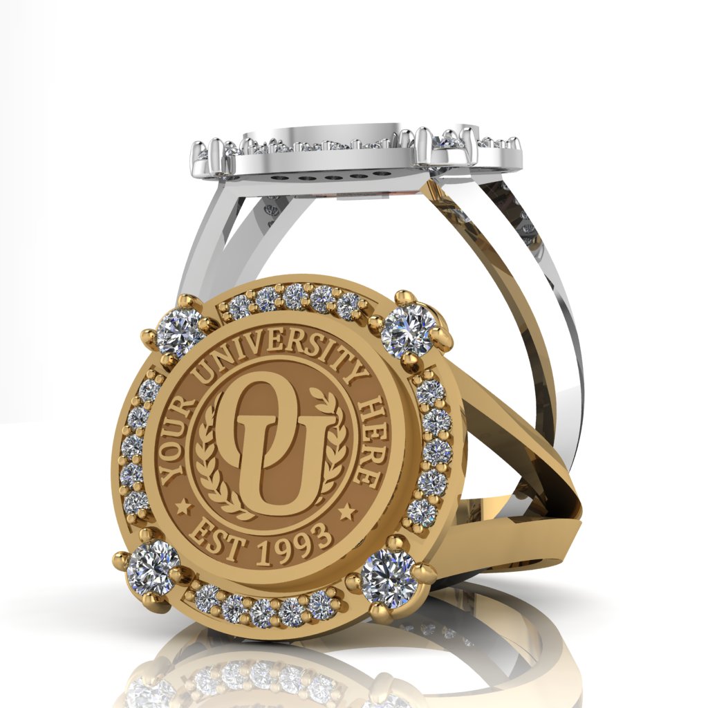 F-Sparkles | V-Frame Band Custom Collage Ring