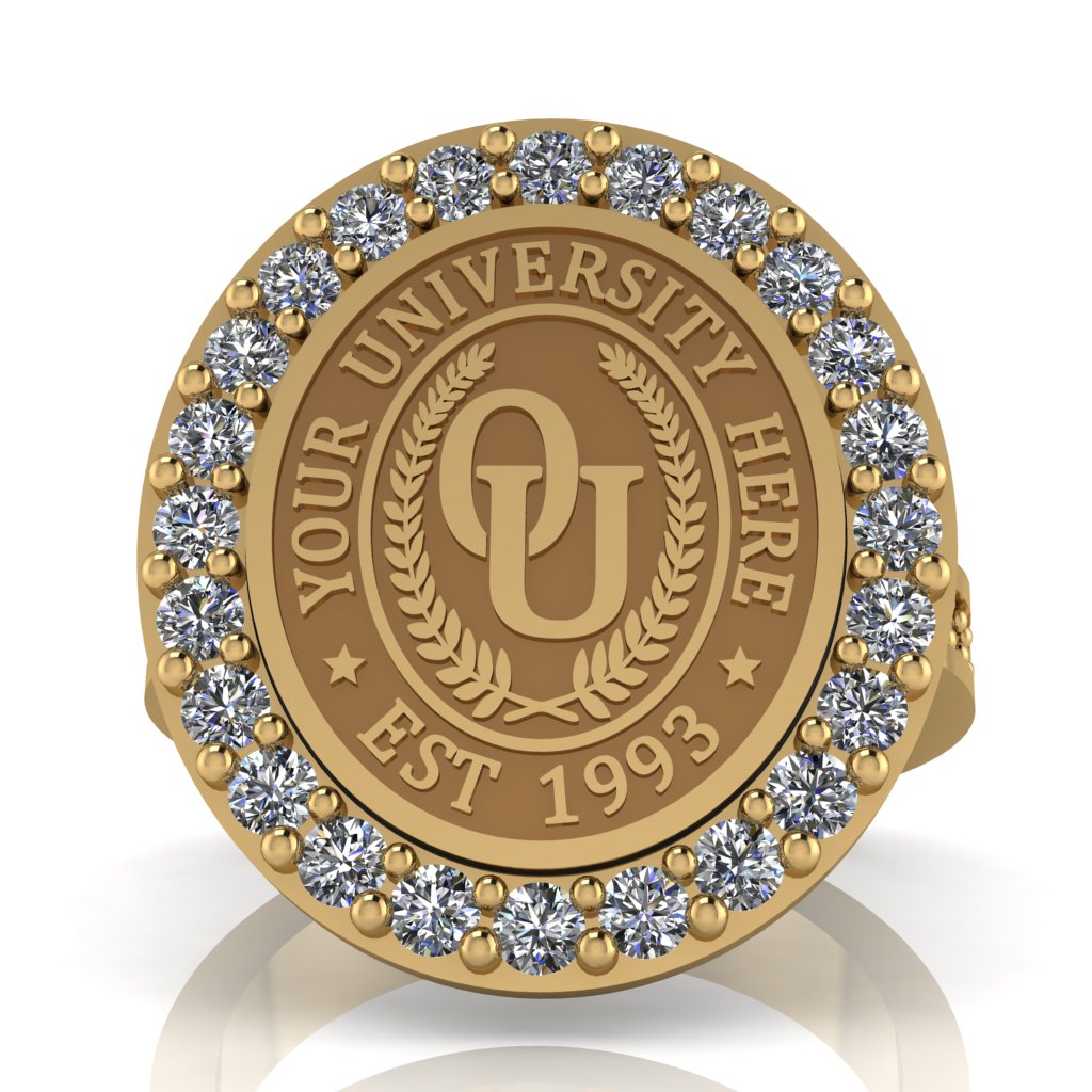 Circum Oval | Channel Core Band Custom Collage Ring