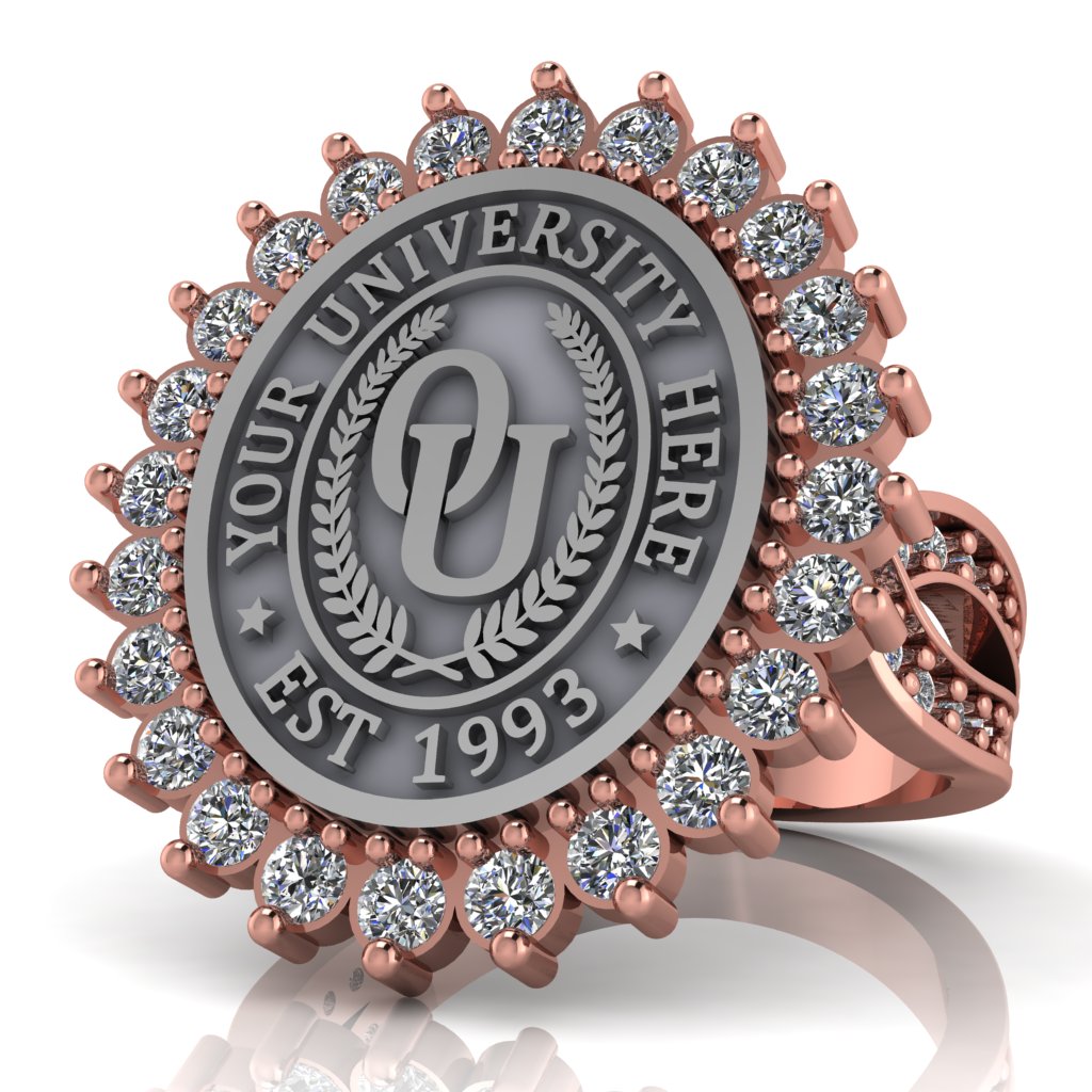 Serku Oval | Infinity Pave Band Custom Collage Ring