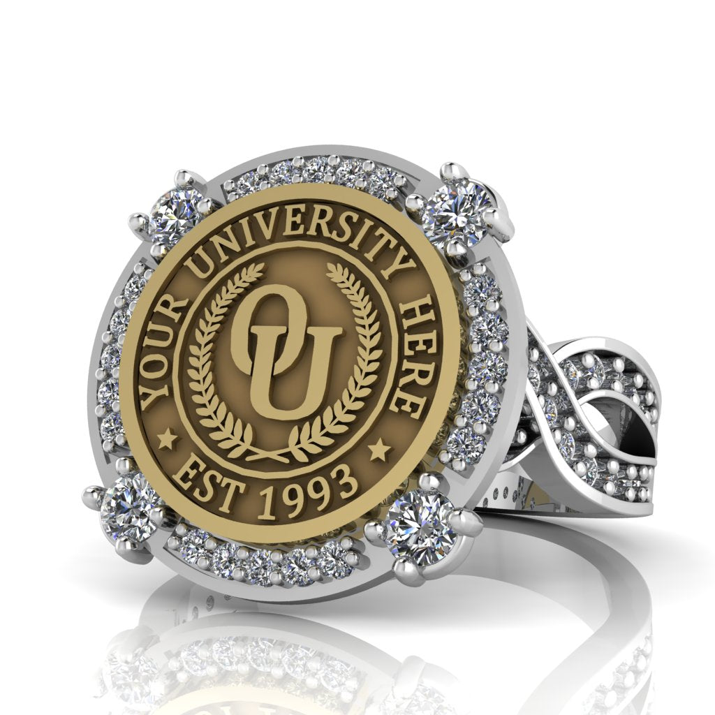 Voir | Infinity Pave Band Custom College Ring