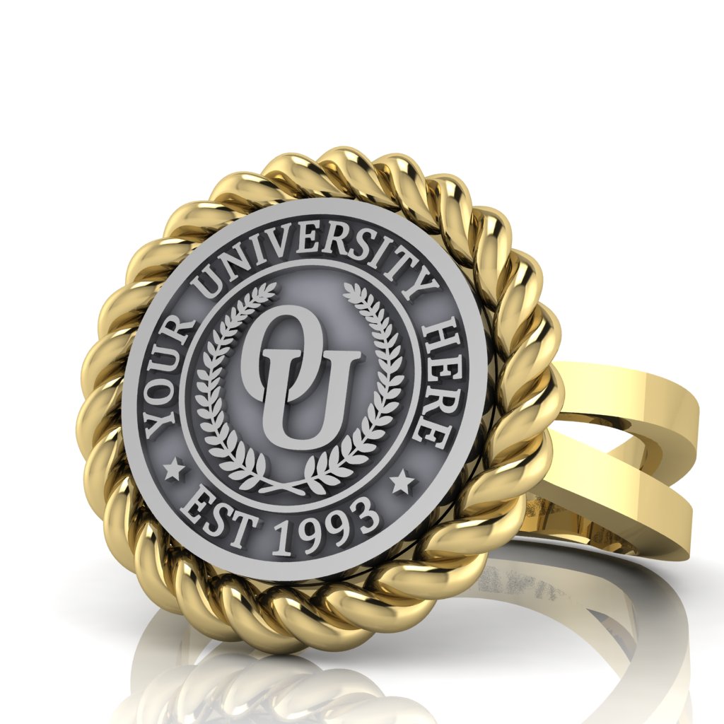 Lubid | Knife Edge Band Custom Collage Ring