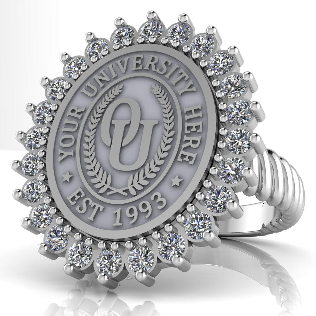 Serku Oval | Rope Core Band Custom College Ring