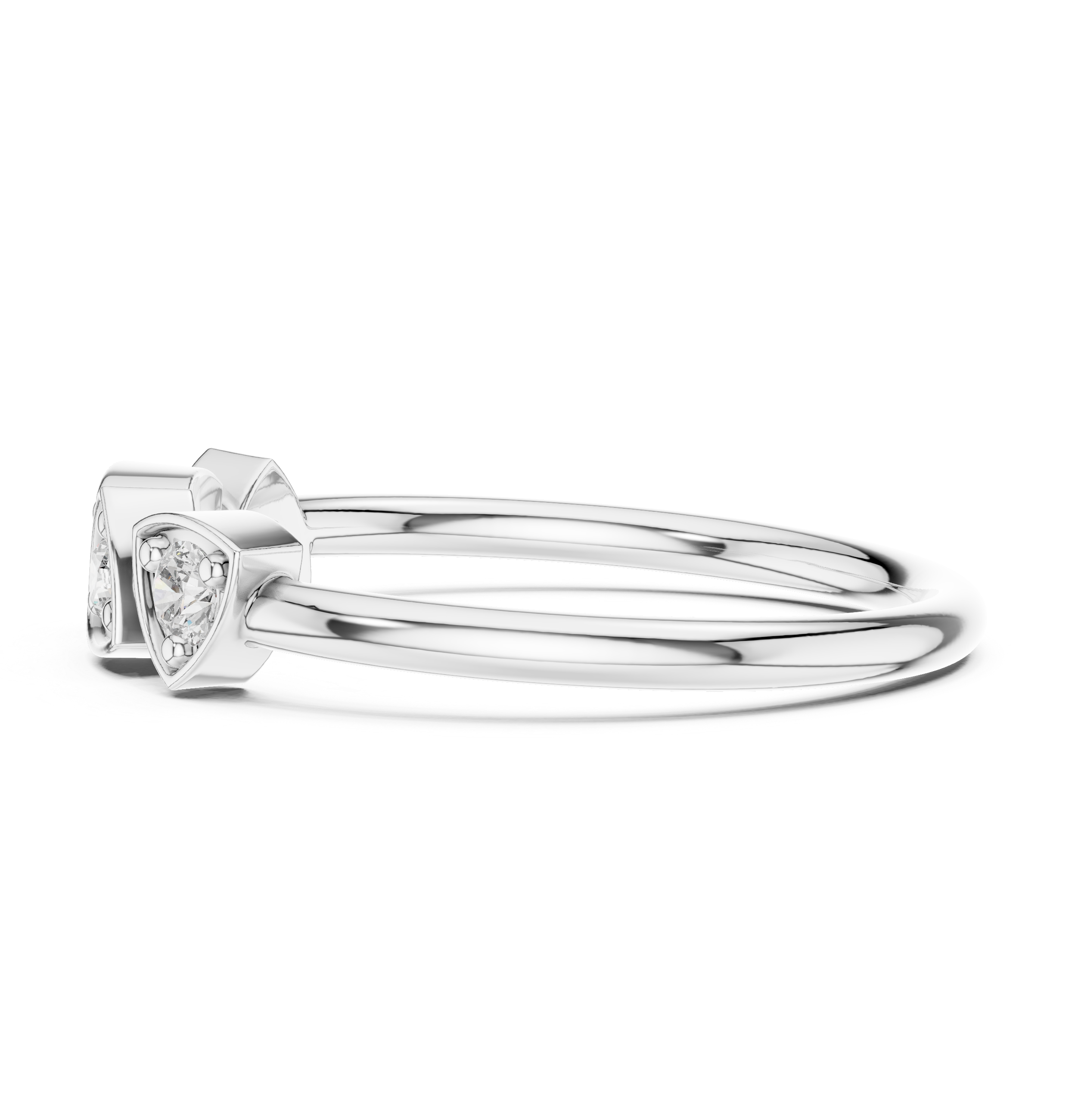 Geometric Multi-Stone Diamond Ring – Modern Minimal Cluster Design