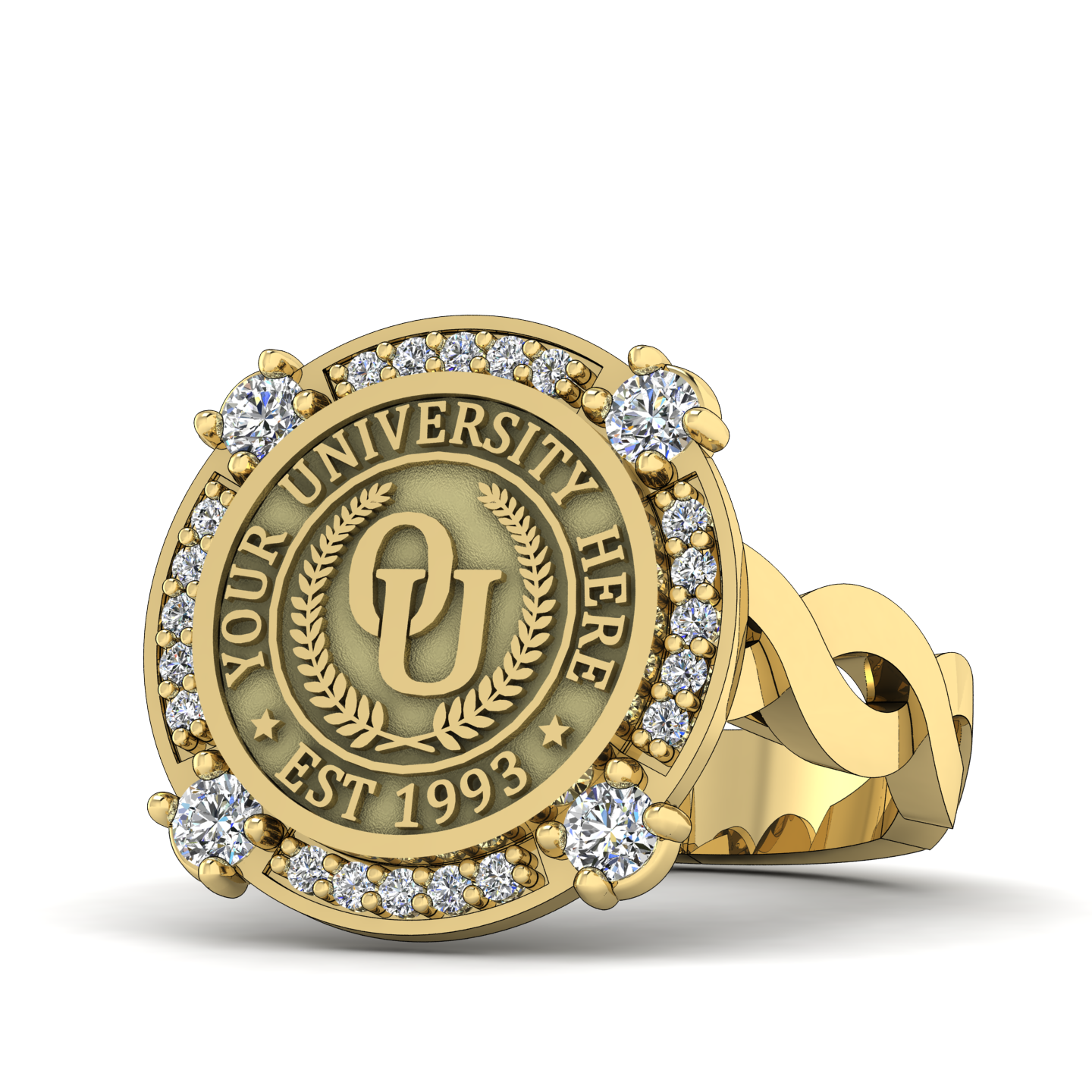 F-Sparkles | Infinity Loop Band Custom College Ring