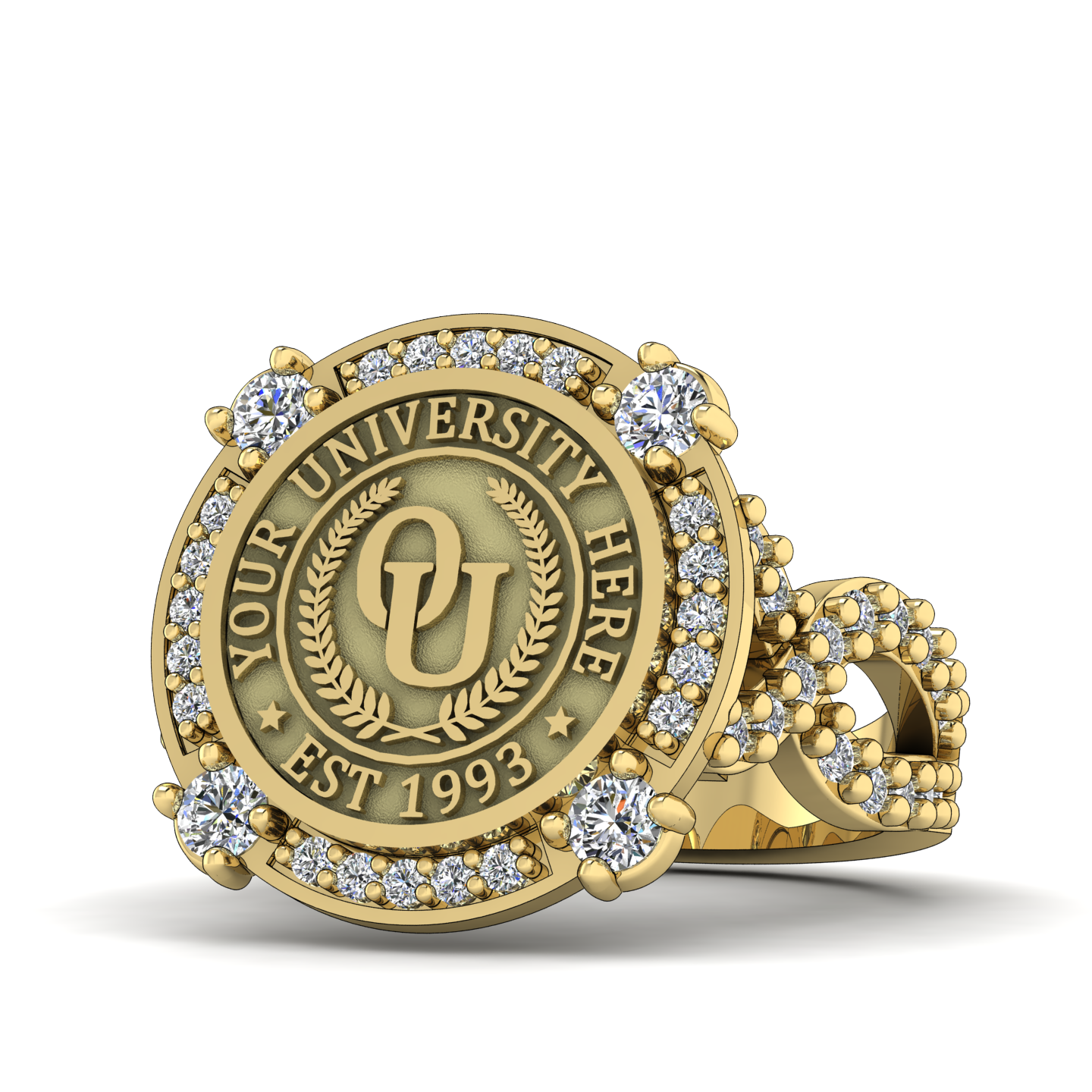 F-Sparkles | Infinity Pave Band Custom College Ring