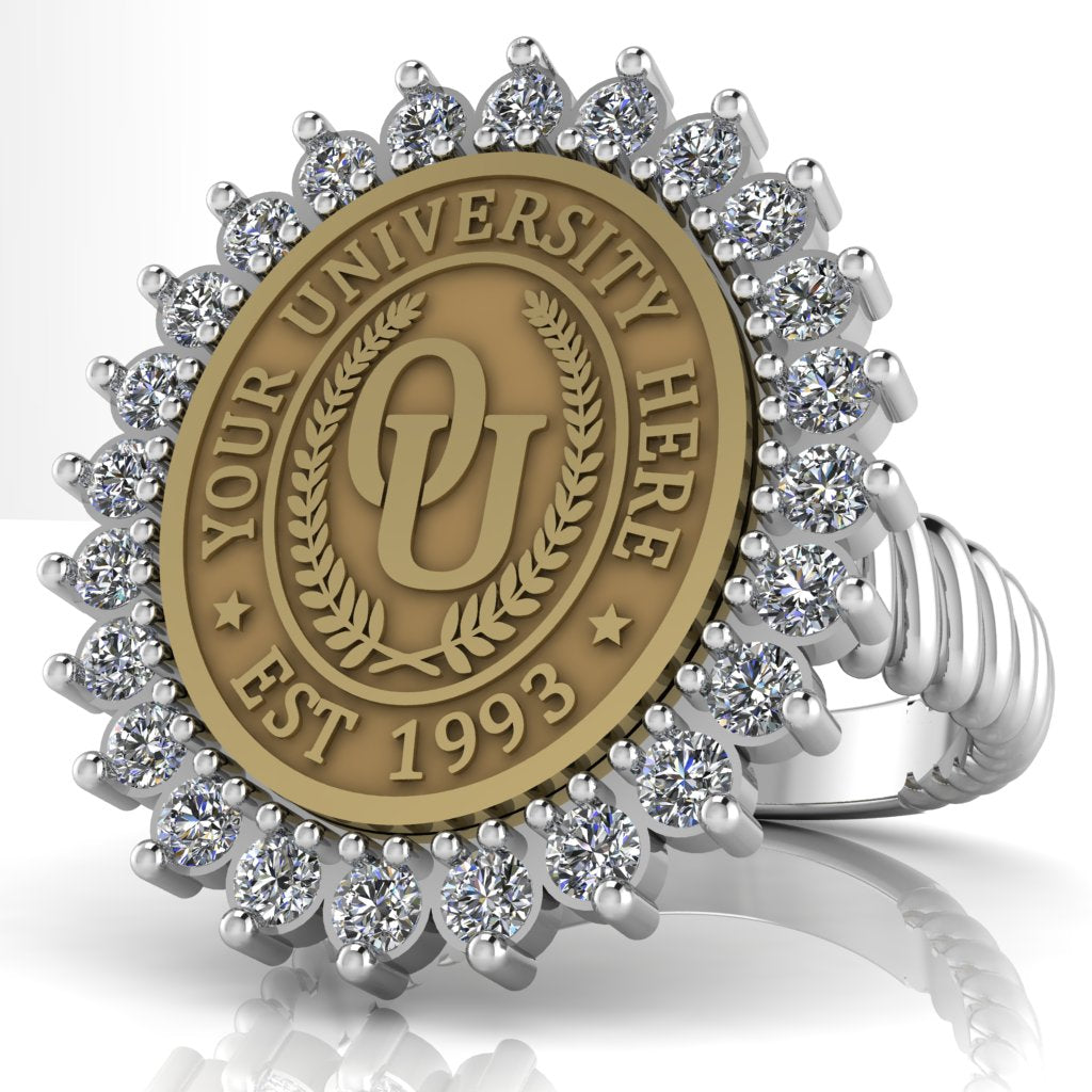 Serku Oval | Rope Core Band Custom College Ring